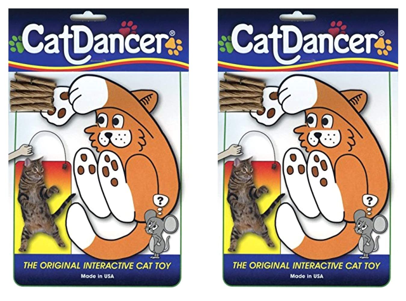 Cat Dancer, juguete de tiras de papel que estimula el juego activo del gato.