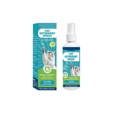 Spray disuasor para gatos en uso protege muebles con barrera sensorial segura.