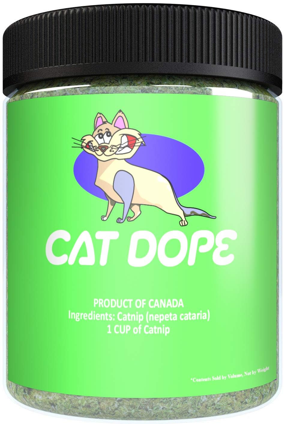 Cat Dope Catnip: bote seco de hierba gatera para sesiones de juego enérgicas.