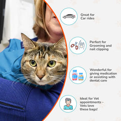 Cat-in-the-bag acceso-patas-delanteras para cuidado del pelaje