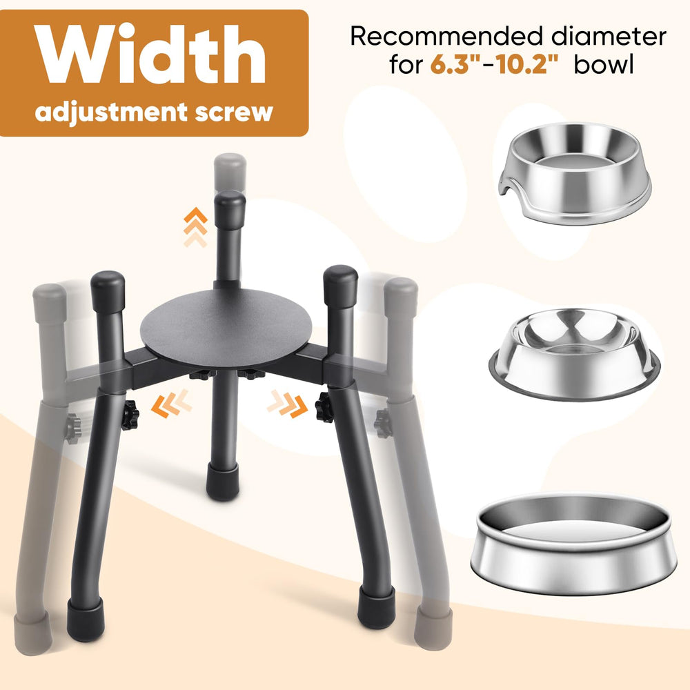 CatAve plato elevado para perros medianos y grandes, acceso cómodo a comida y agua