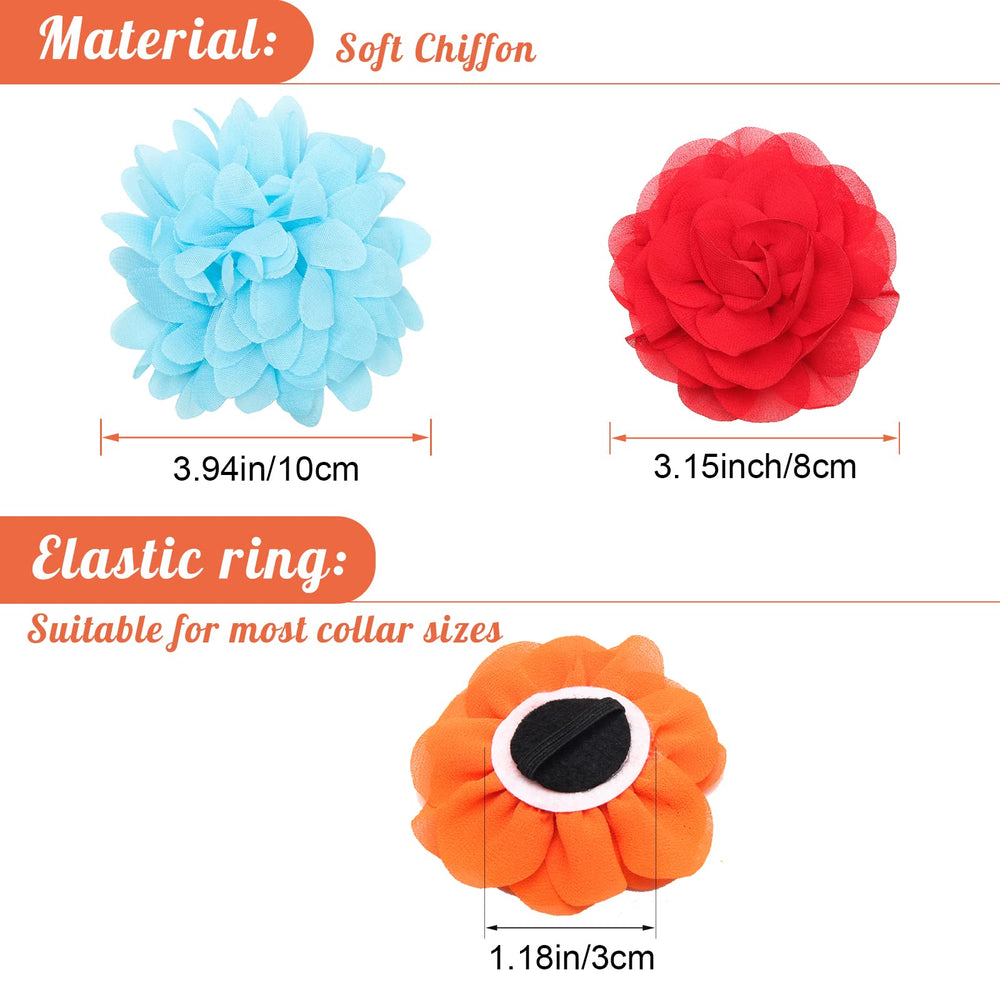 Catcan collar flor perro 8 cm, ajuste elástico seguro