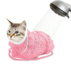 Catcan sac bain chat en maille douce, respirant pour un bain plus calme.