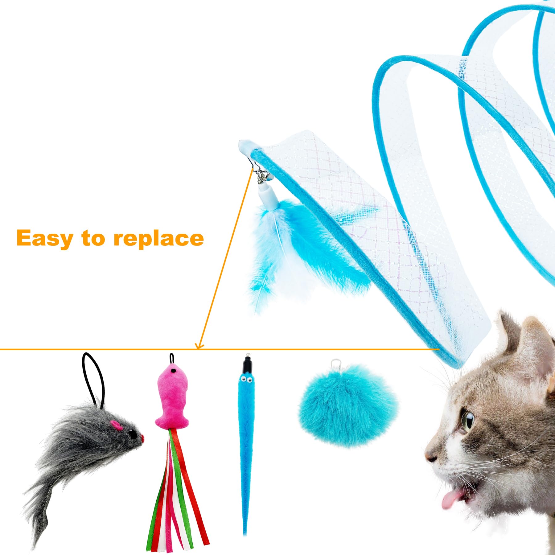 CATENEED recambios gusano para tunel, mantiene el interés de tu gato.