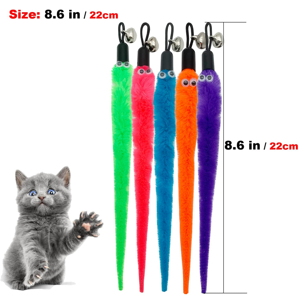 CATENESS gusanos-juguete gatos: estimula instinto de caza de forma segura y divertida.