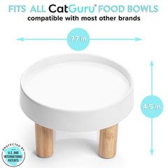 CatGuru Base Elevada para Comida y Agua evita derrames