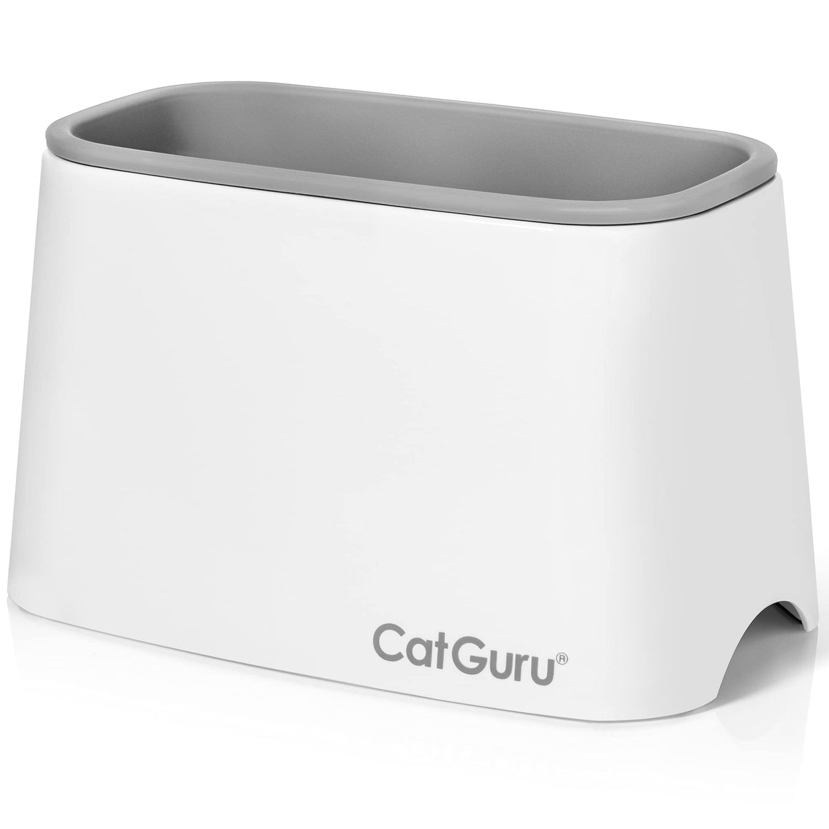 CatGuru porta pala arena blanco, mantiene la zona limpia y ordenada.