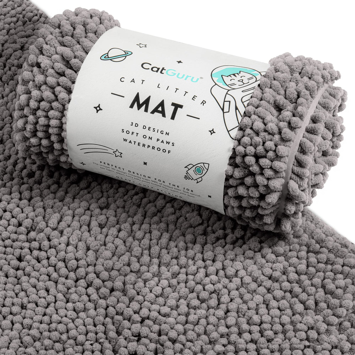 CatGuru tapete para caja de arena impermeable protege el suelo y facilita la limpieza diaria.