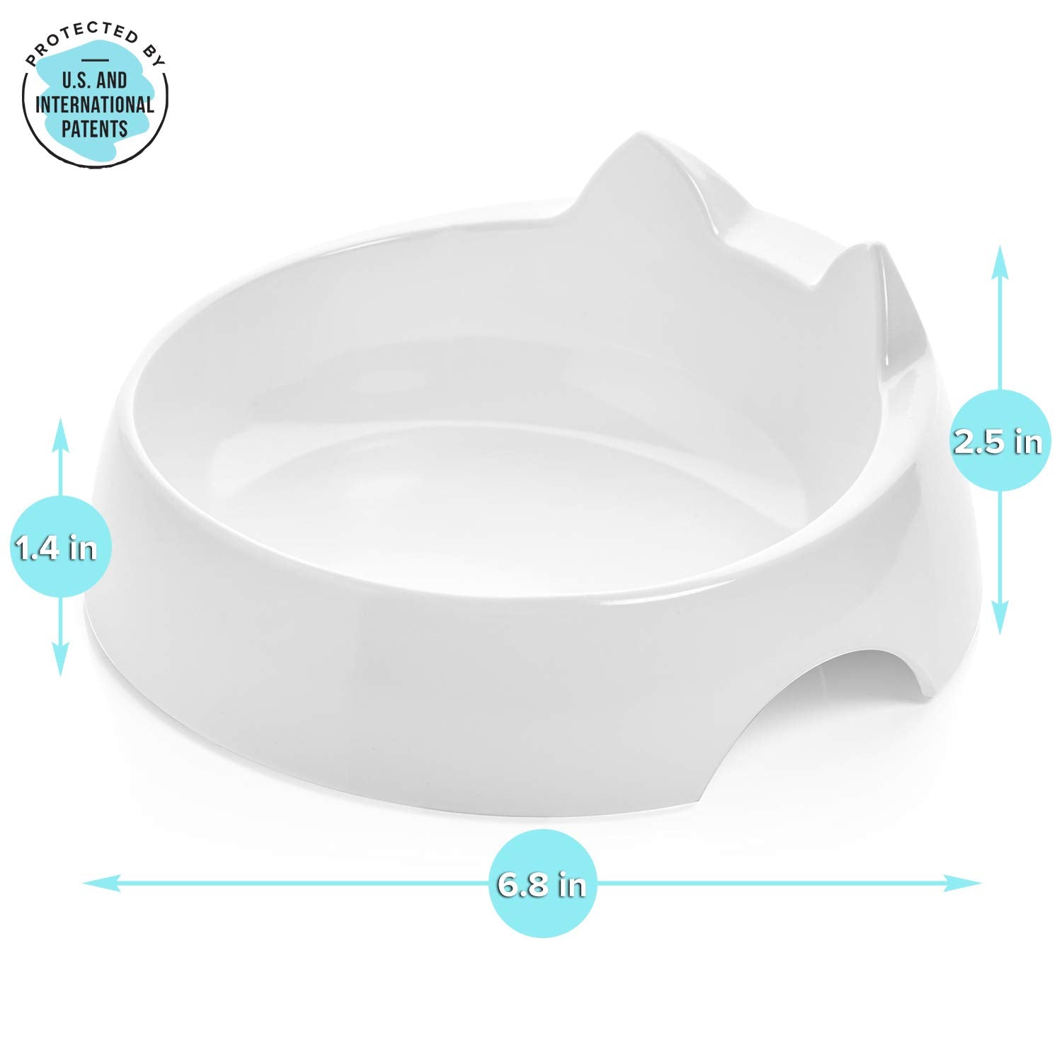 CatGuru tazón melamina sin BPA: material duradero y seguro para uso diario.