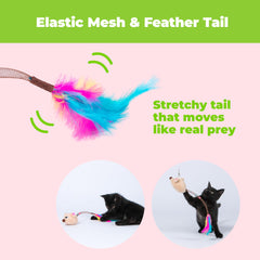 Catify de Best Pet Supplies, cola de plumas añade movimiento y estimula la curiosidad.