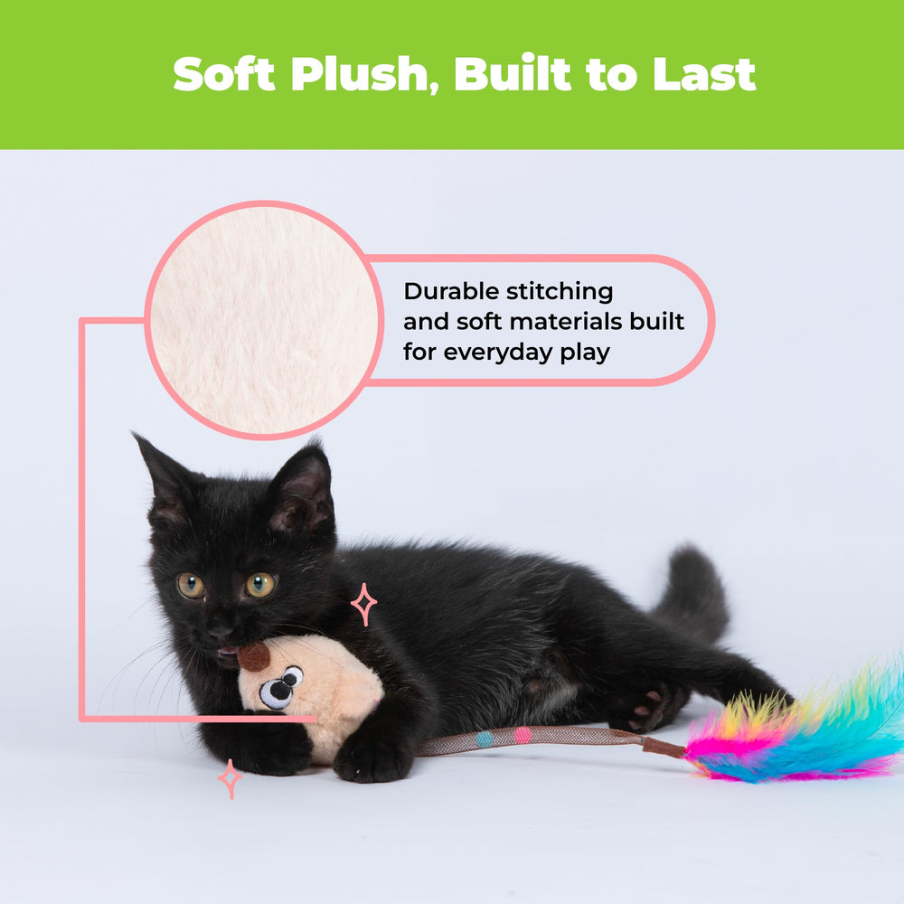 Catify de Best Pet Supplies, exterior suave de peluche soporta saltos diarios y mordisqueos.