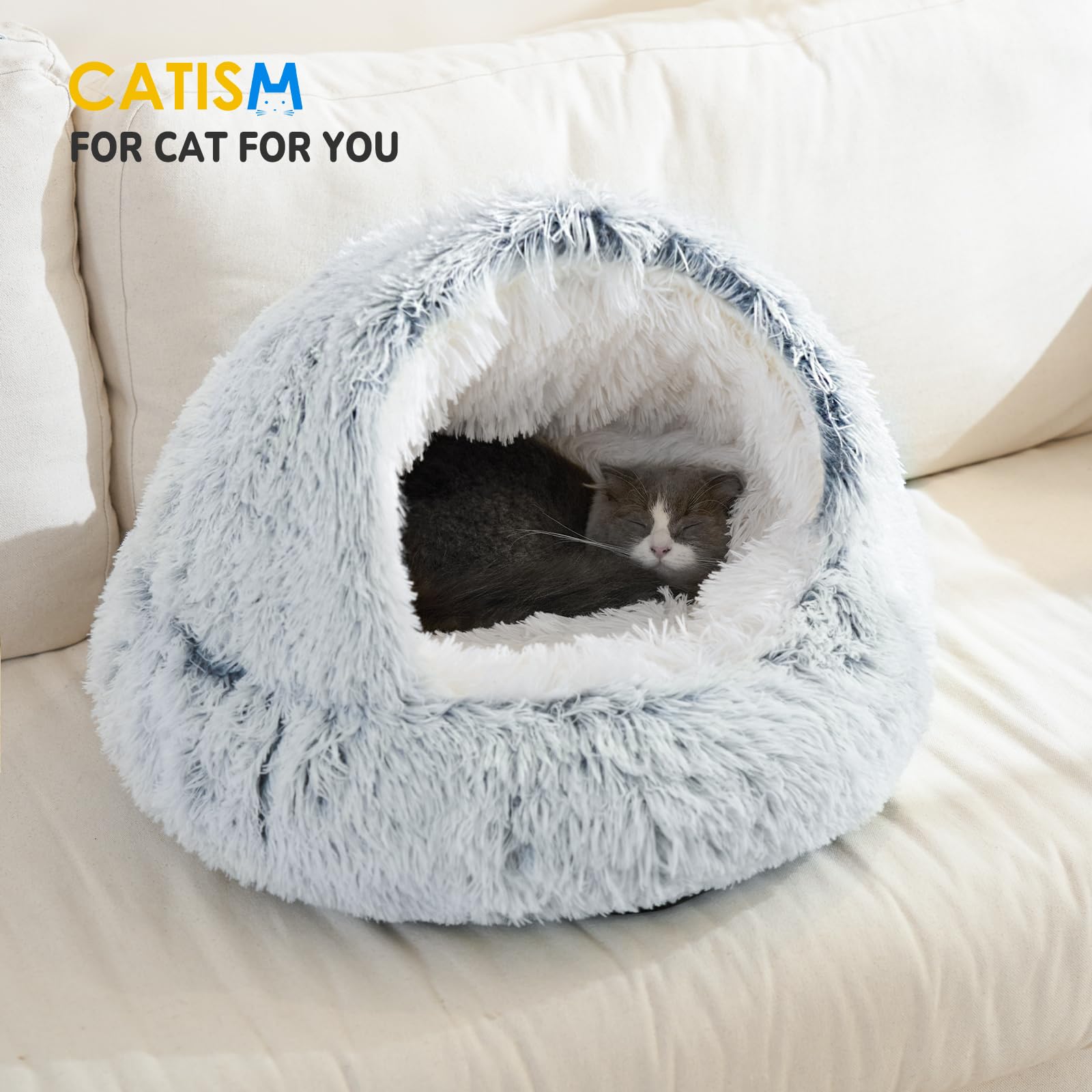 CATISM Tamaño 25 pulgadas, vista lateral, apta para gatos medianos y perros pequeños.