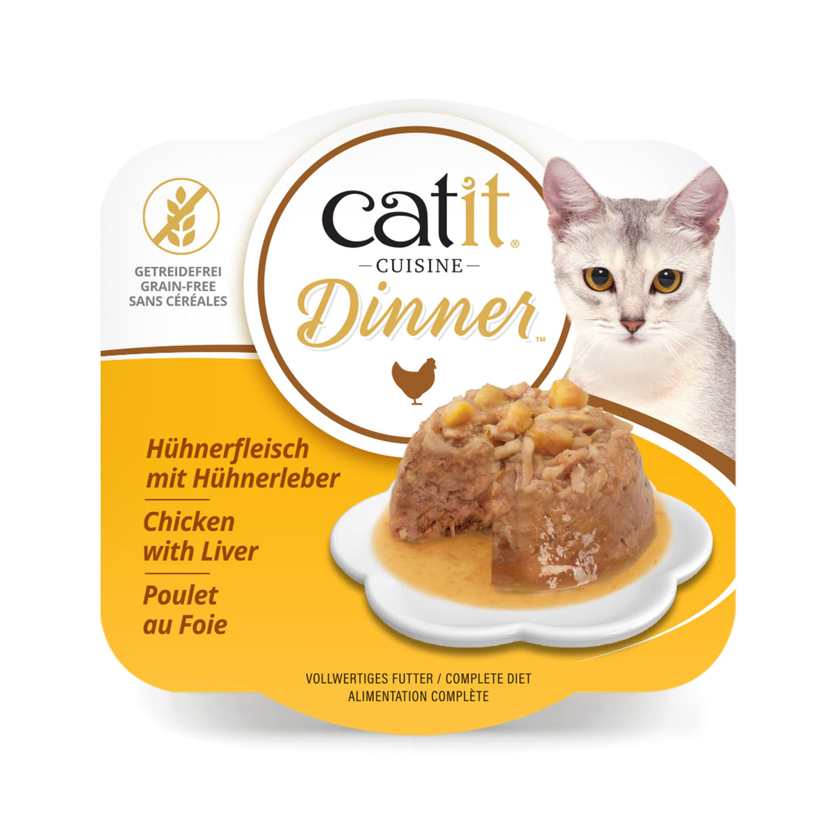 Catit Cena de Pollo con Hígado y Patata Dulce: textura doble en salsa sabrosa para mayor palatabilidad