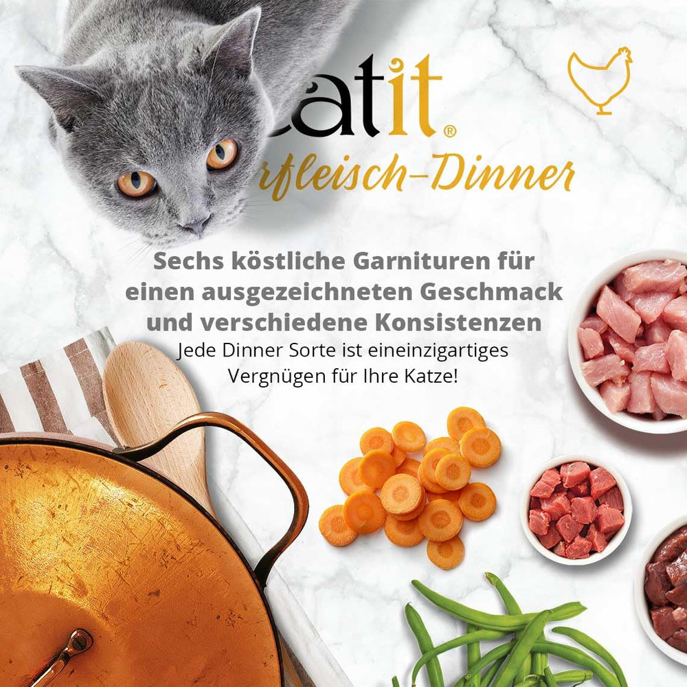 Catit Chicken Dinner: dos texturas que agradan a gatos