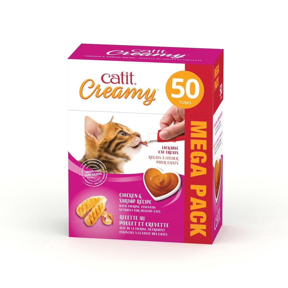 Catit Creamy atún amigable con delfines, opción sabrosa y responsable.