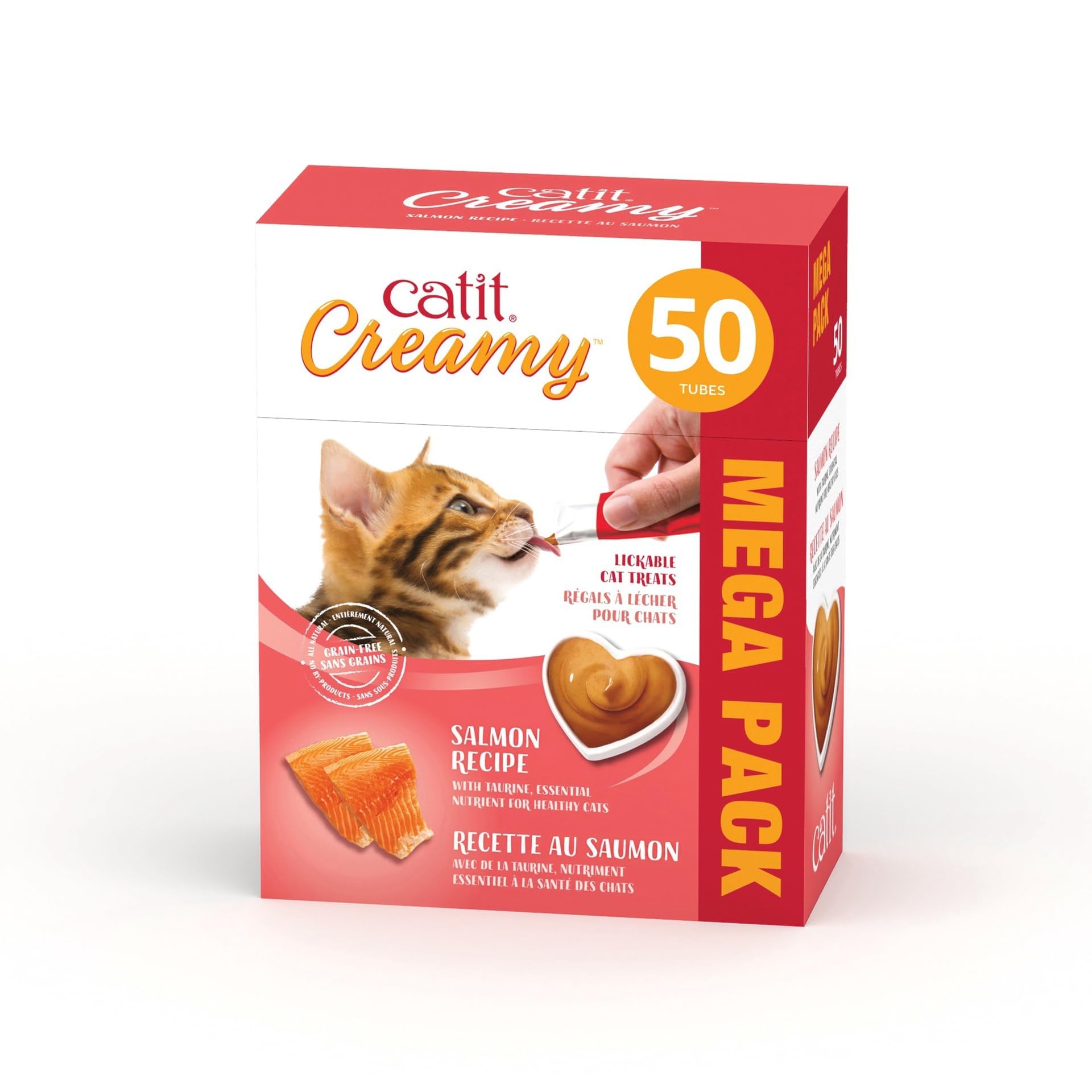Catit Creamy para gatos de todas las edades, snack nutritivo diario.