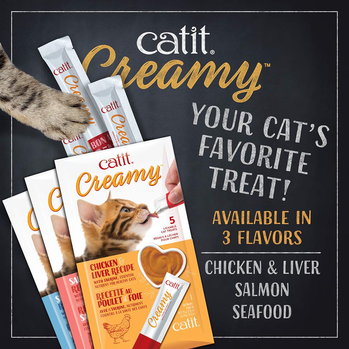 Catit Creamy salmón paquete 12 tubos: set práctico para varias meriendas