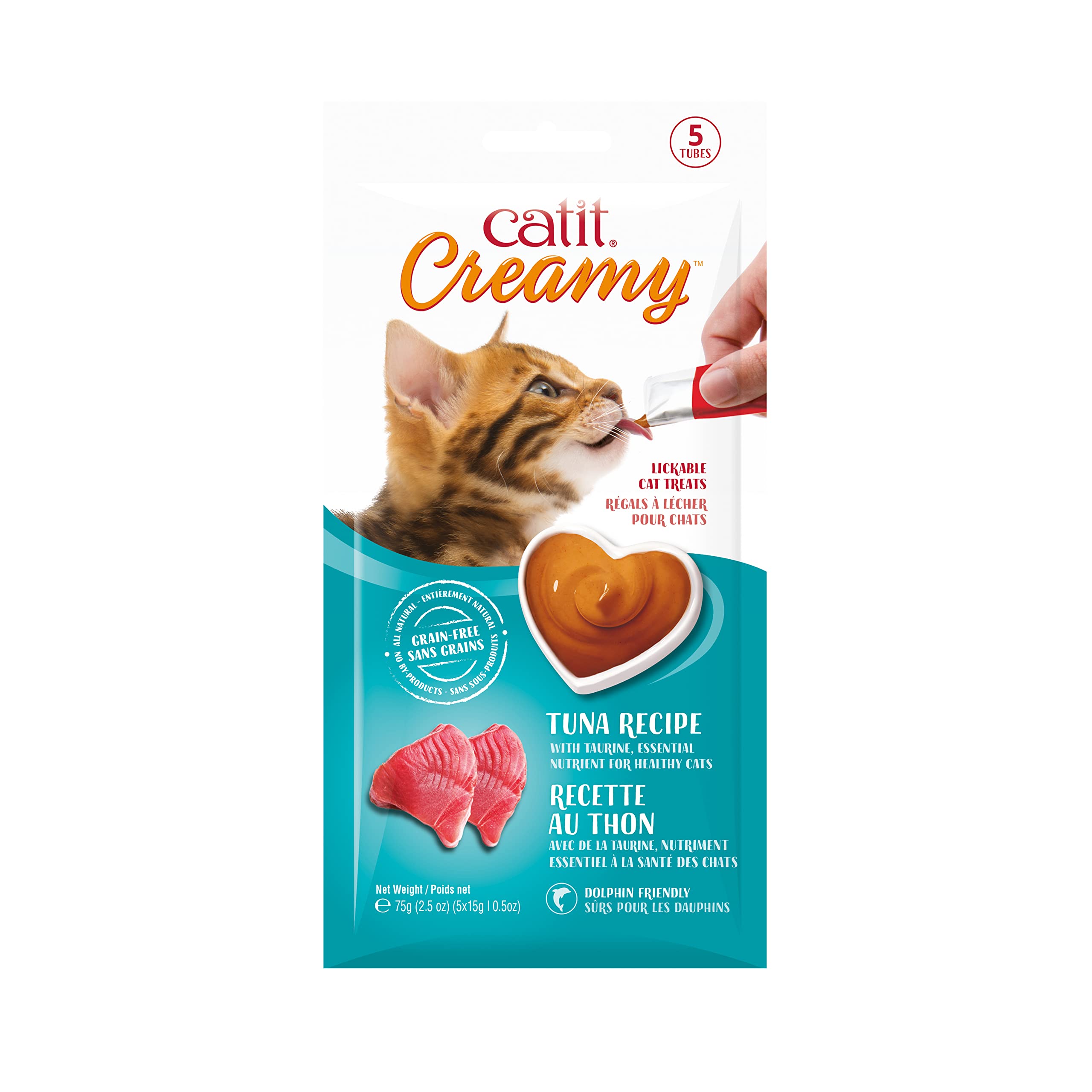 Catit Creamy Tubo Atún, premio sabroso para gatos.