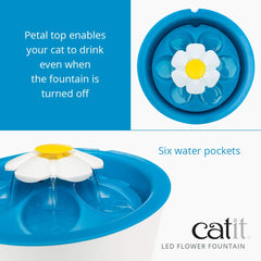 Catit filtro triple acción, mejora la calidad del agua para beber de forma suave.