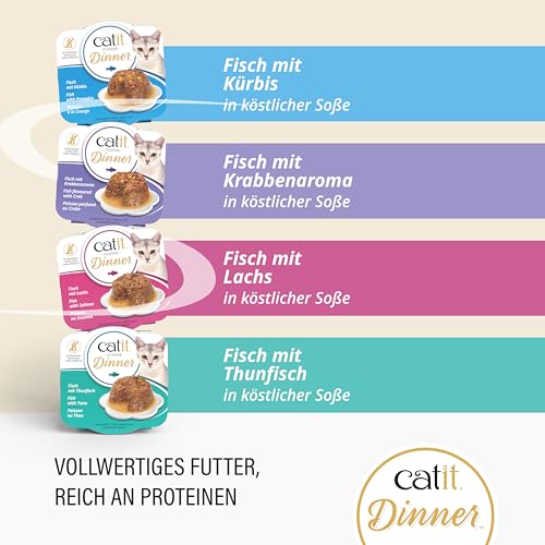 Catit Fish Dinner: doble textura que estimula el interés por la comida.