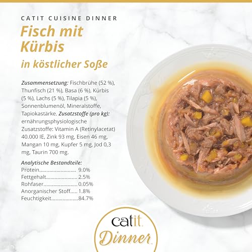 Catit Fish Dinner salsa jugosa para una experiencia sabrosa.