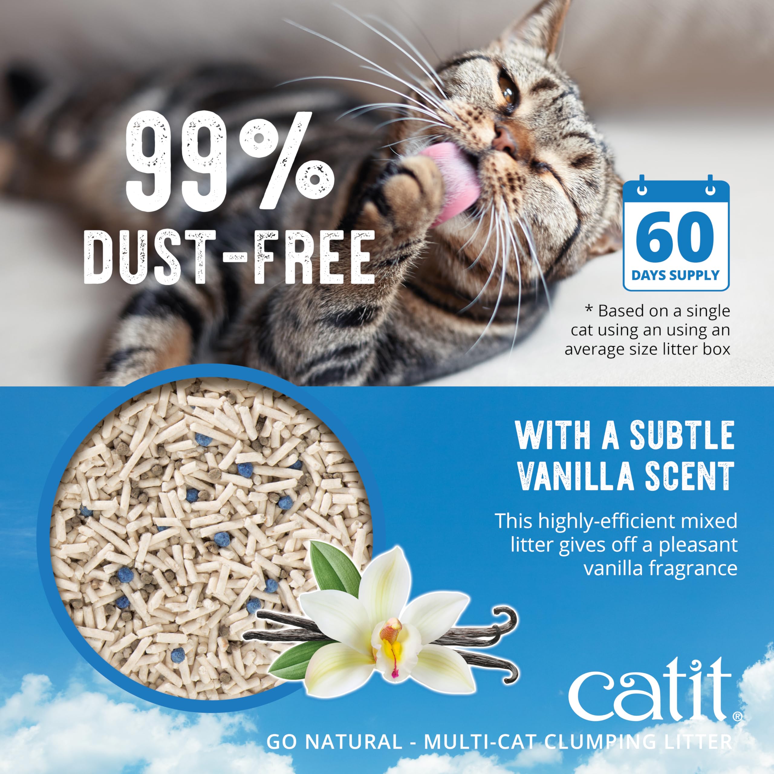 Catit Go Natural: aroma suave de vainilla para un ambiente más fresco.