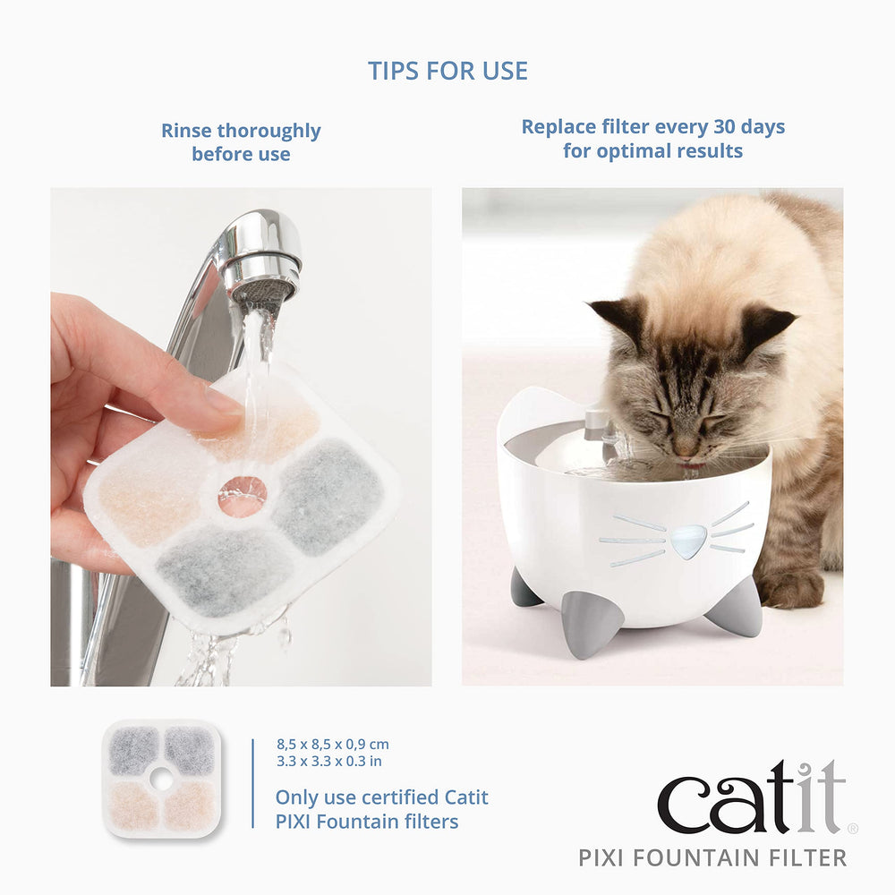 Filtre Catit PIXI certifié, compatible avec les fontaines PIXI.