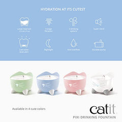 Catit PIXI flujo tranquilo ofrece una bebida suave para gatos selectivos.