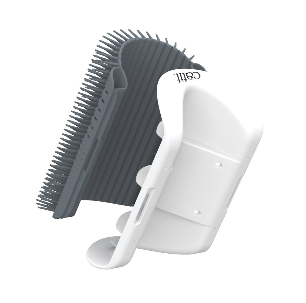 Catit Senses 2.0: cepillo auto-cepillado para gatos reduce pelos sueltos.