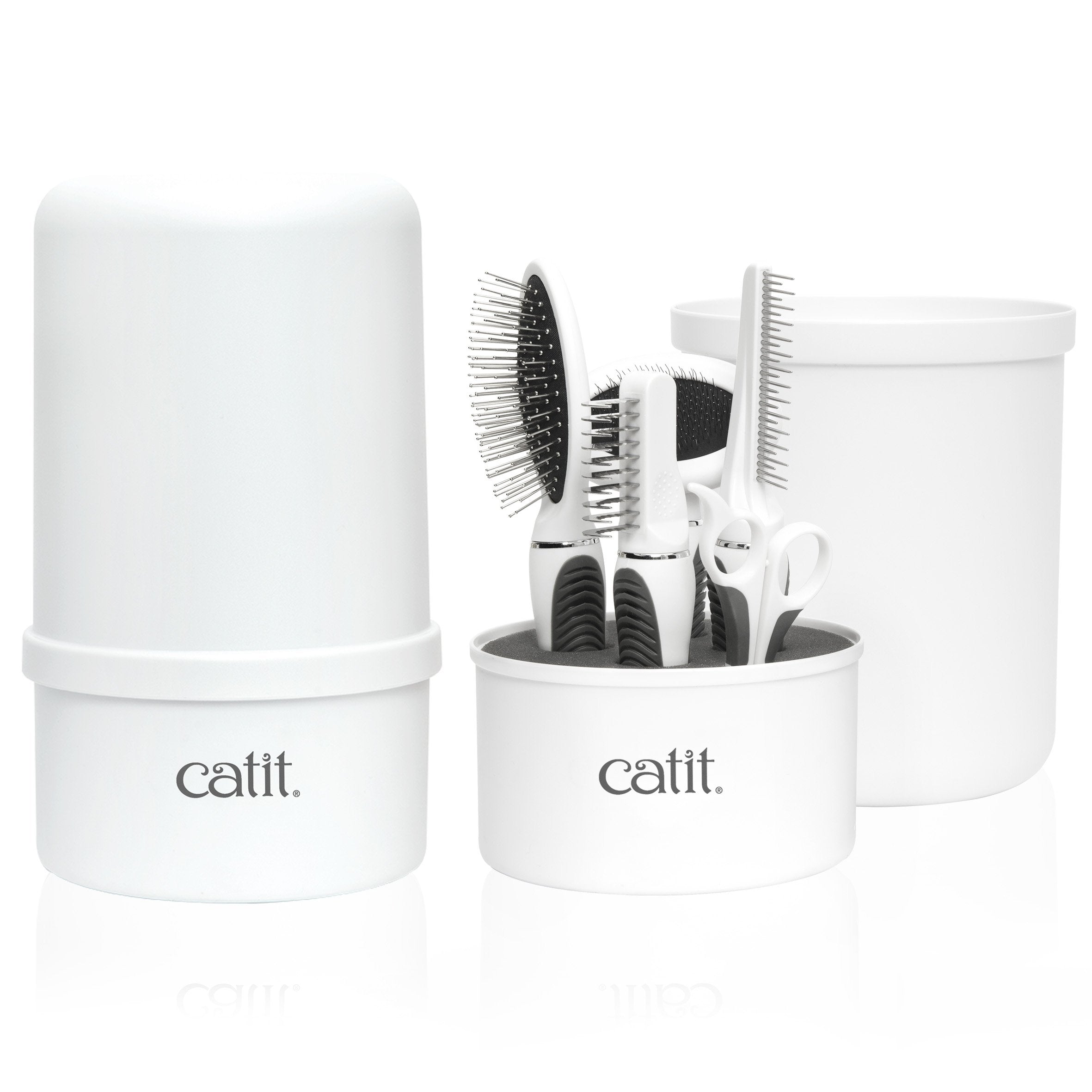 Catit Senses 2.0 Long Hair: cepillo de púas para pelo largo, facilita el cepillado diario