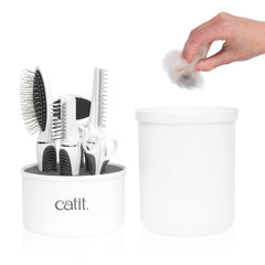 Catit Senses 2.0 Long Hair: cepillo metálico tipo slicker para desenredar sin esfuerzo