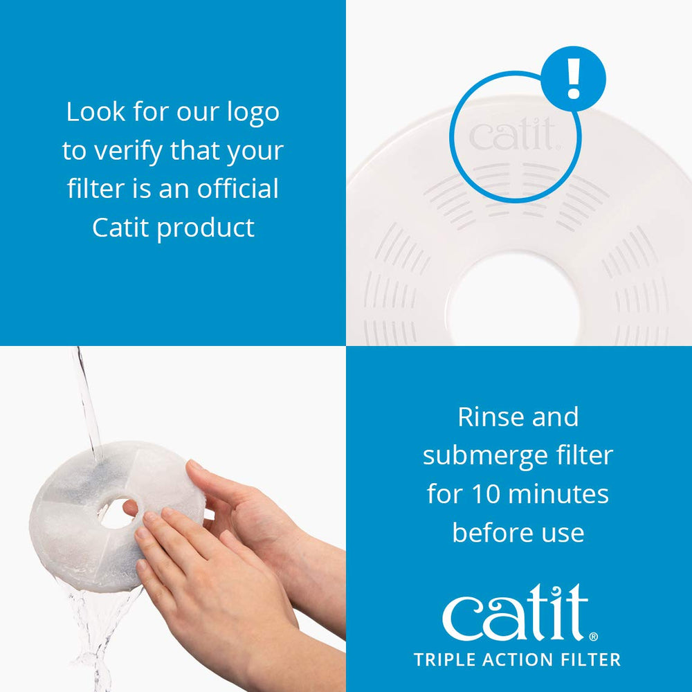 Filtro de malla Catit Triple Action retiene pelos y sedimentos