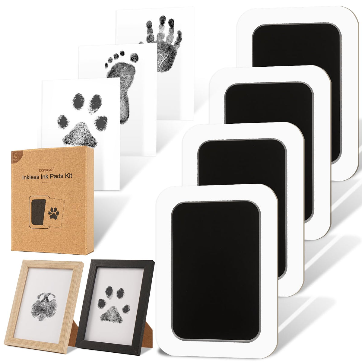 Catose kit huellas sin tinta: huella de perro en primer plano para recuerdos duraderos