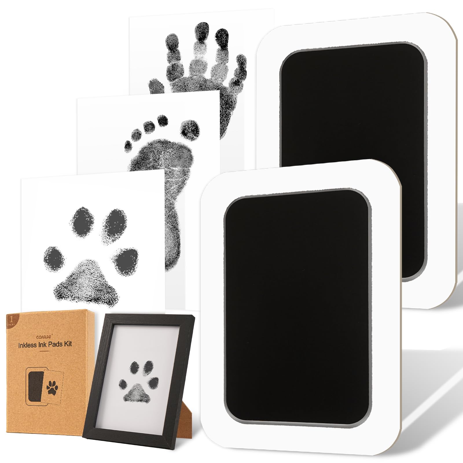 Kit Catose con huellas sin tinta, frontal, para conservar recuerdos limpios.