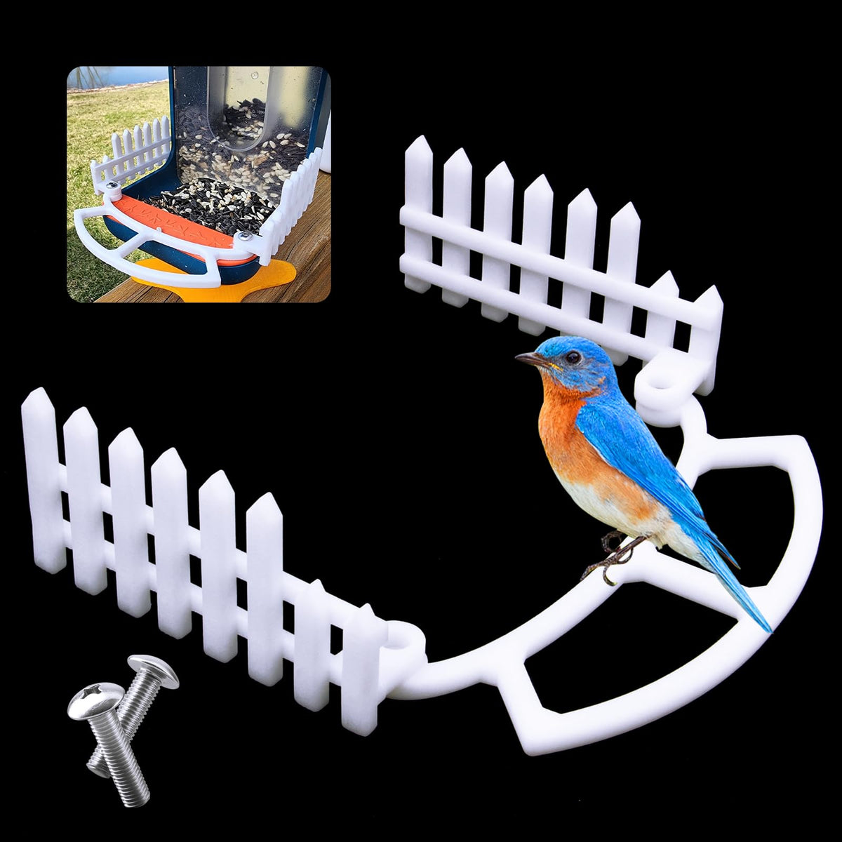 CATOSUM posadero blanco para Bird Buddy, mejora el descanso de las aves junto a la cámara.