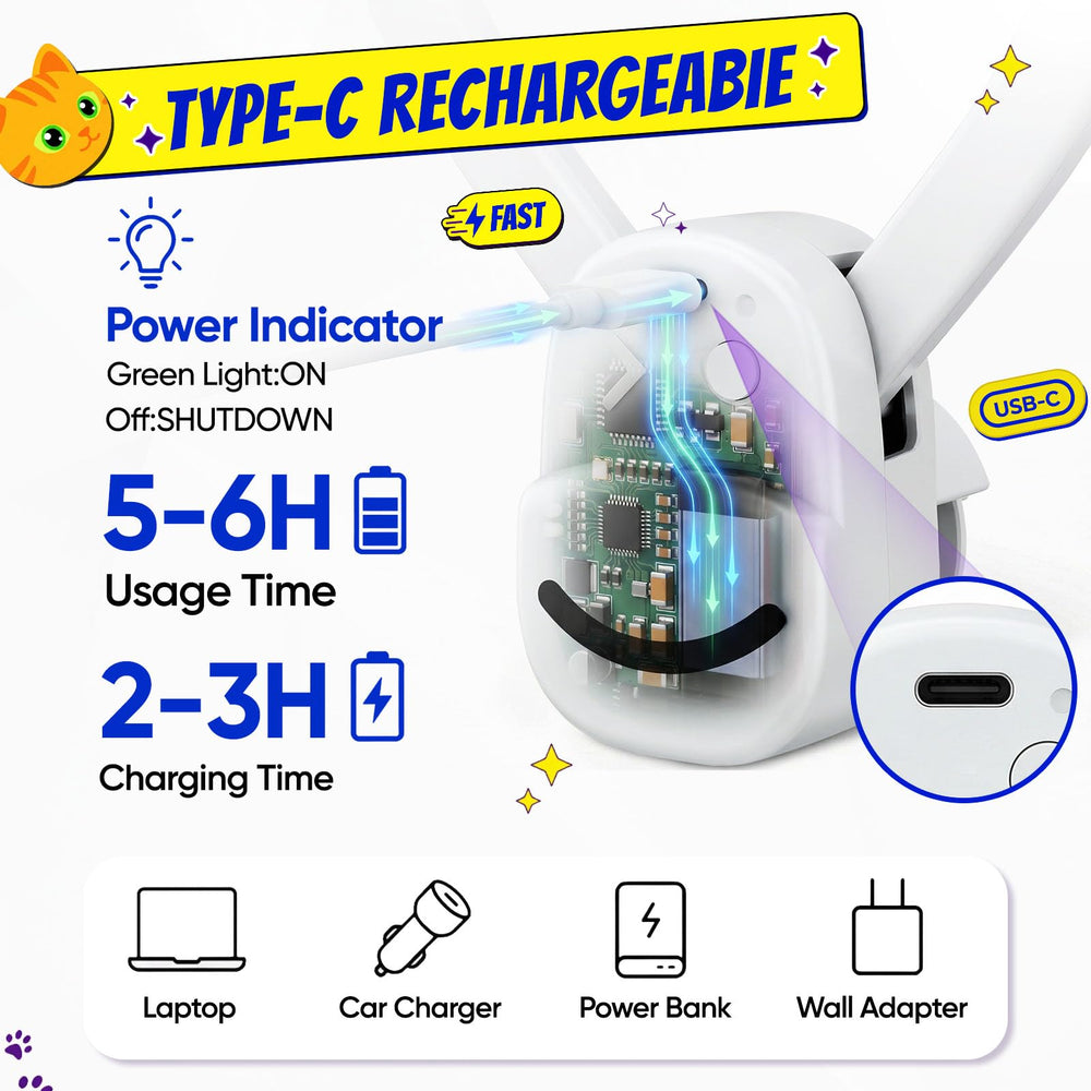 CATPICK cable USB de carga para sesiones continuas de juego.