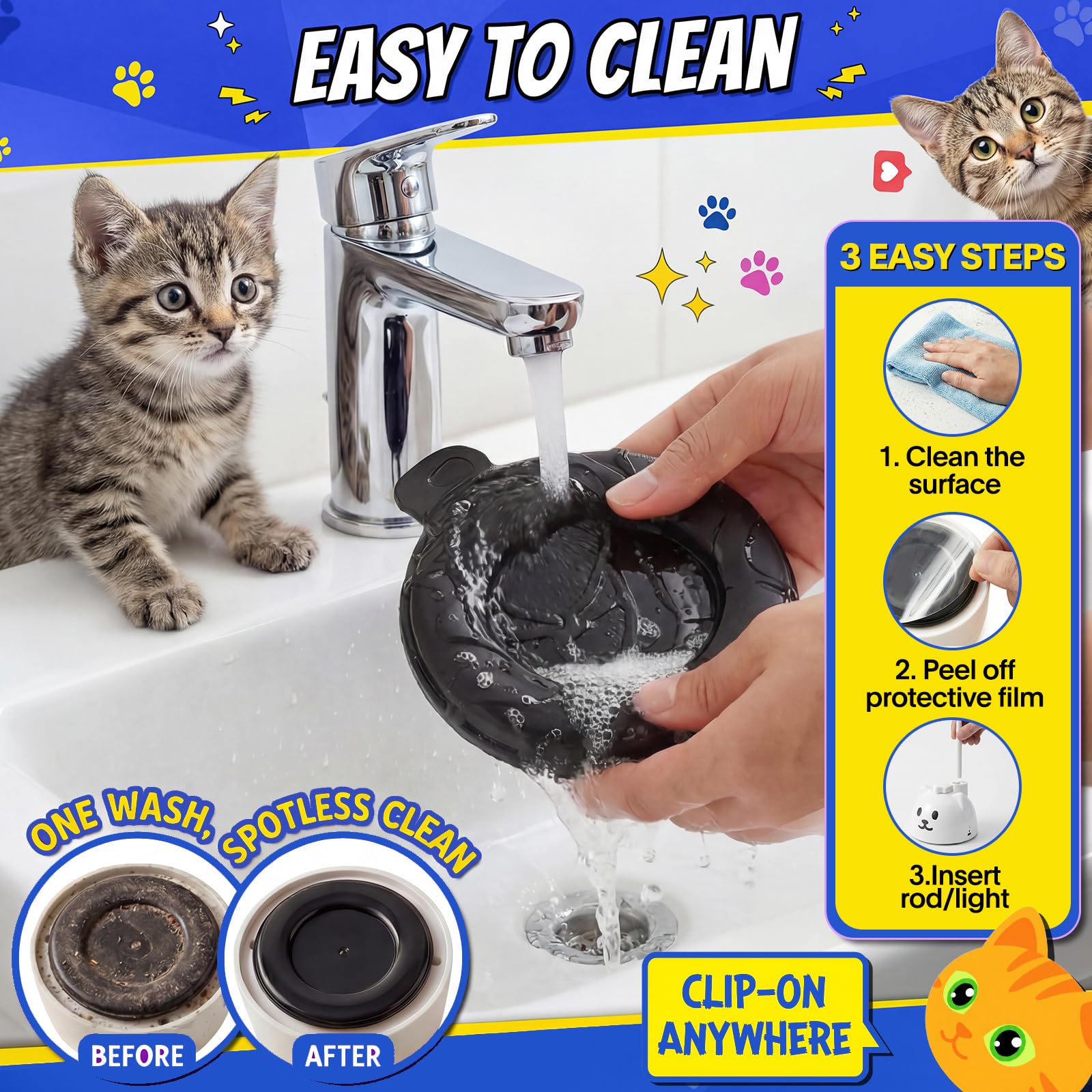 CATPICK Diseño en silicona protege a tu gato durante el juego