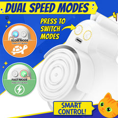 Catpick movimiento-silencioso: juego suave para gatos sensibles