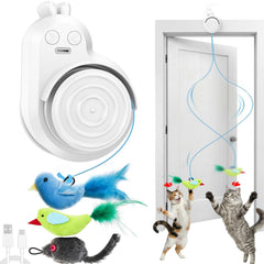 CATPICK juguete interactivo pajaro volador para gatos, fomenta actividad física.