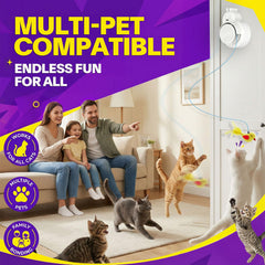 CATPICK juguete interactivo vara ratón para gatos, ideal para persecución.