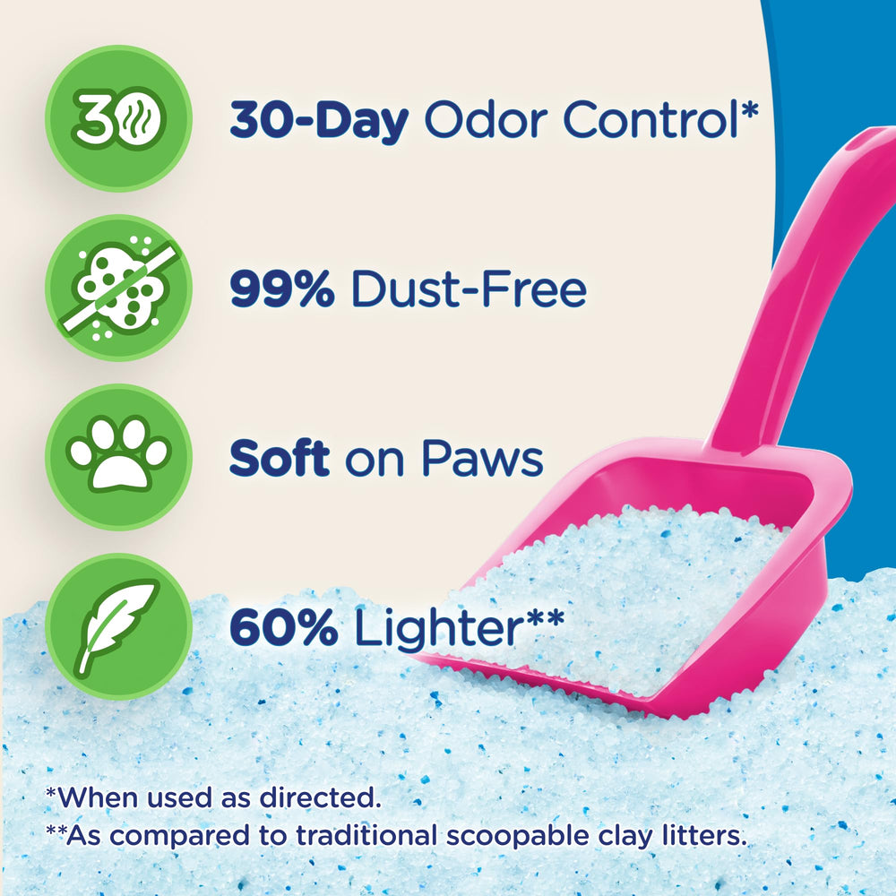 Cat's Pride: cristales micro absorbentes que reducen olores al instante.