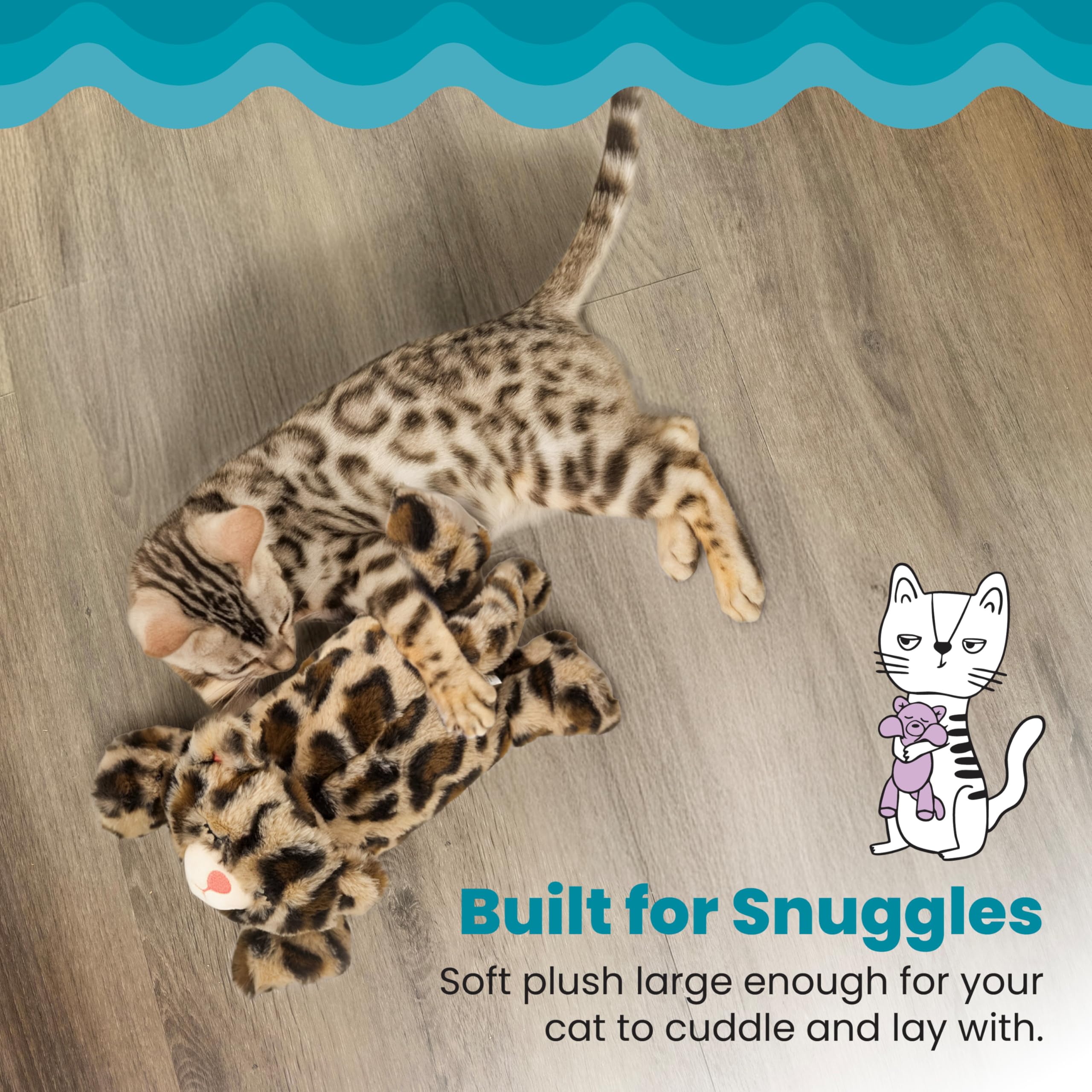 Catstages Calming Kitty Pal, superficie suave para abrazos confortables y tranquilizadores.