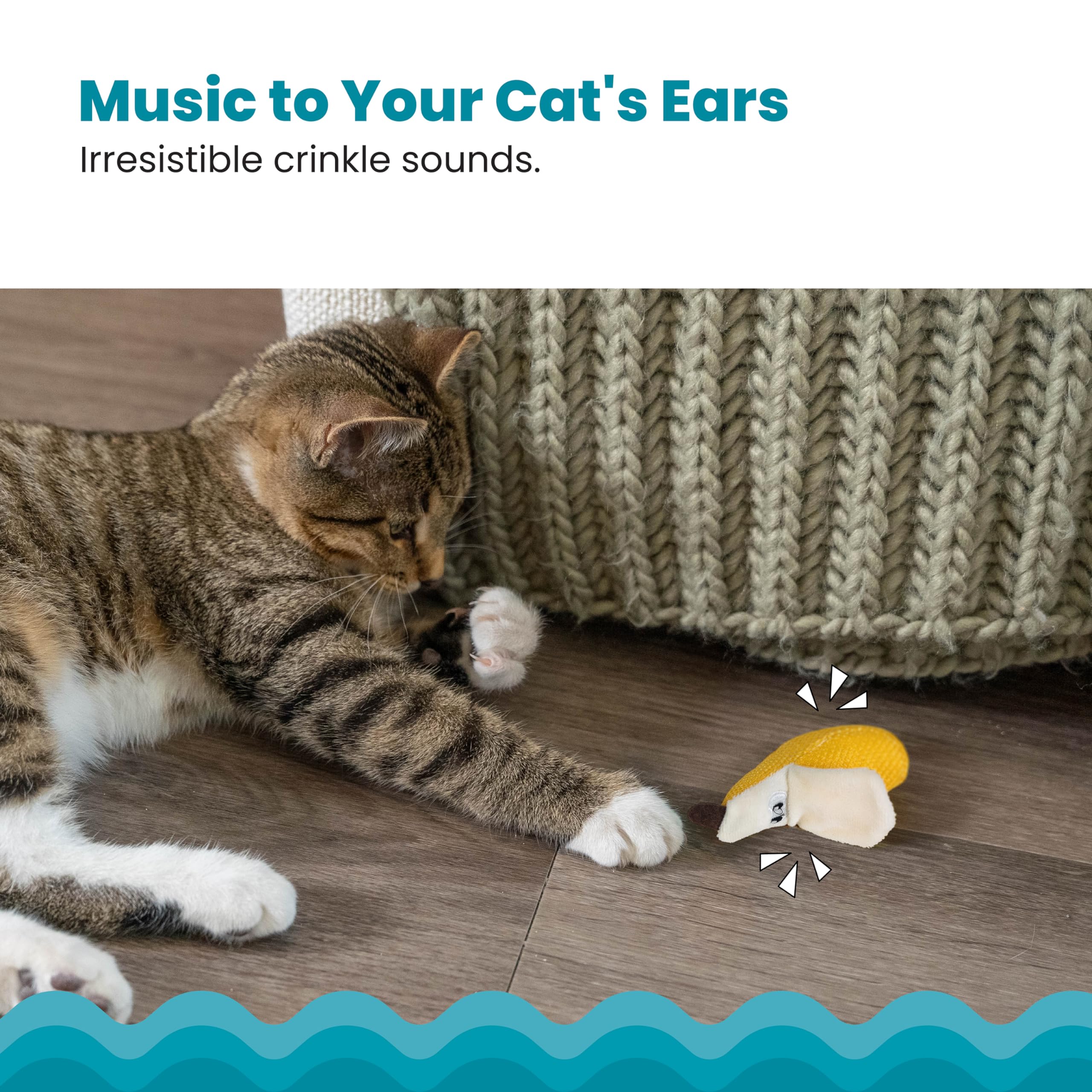 Catstages Dental Banana Hierba Gatera: relleno aromático para energía y curiosidad.