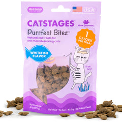 Catstages Purrfect Bitez: bocado crujiente de pescado para estimular la masticación