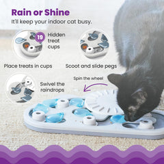 Catstages Rainy Day Puzzle: rueda que gira para encontrar golosinas