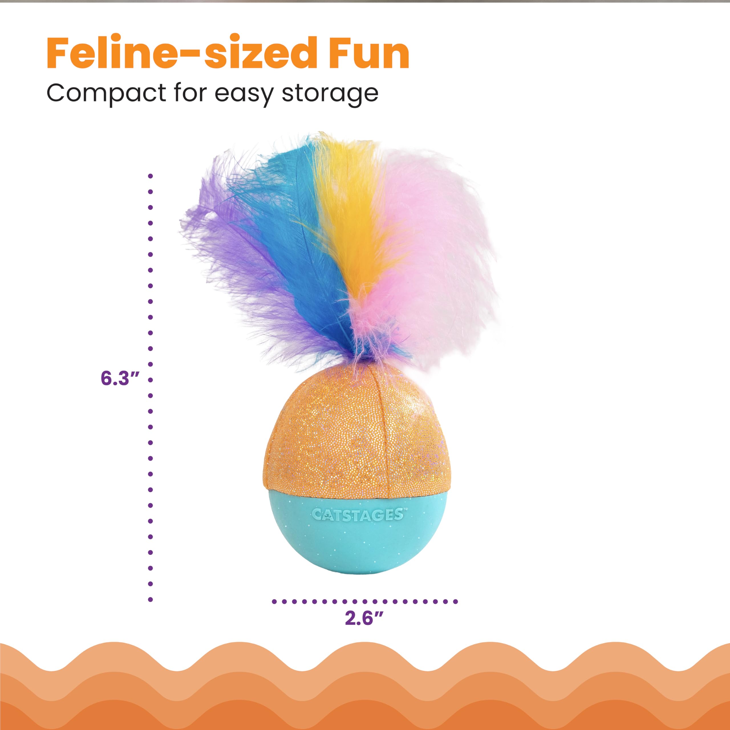 Catstages Whack N' Wobble Ball diseñada para juego en soledad en interiores