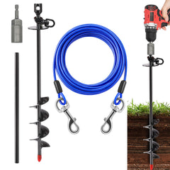 cawhulf ancla espiral para perros 30ft; libertad segura en jardín