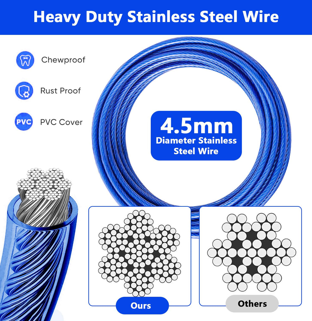 cawhulf cable recubierto de PVC transparente resistente a la intemperie