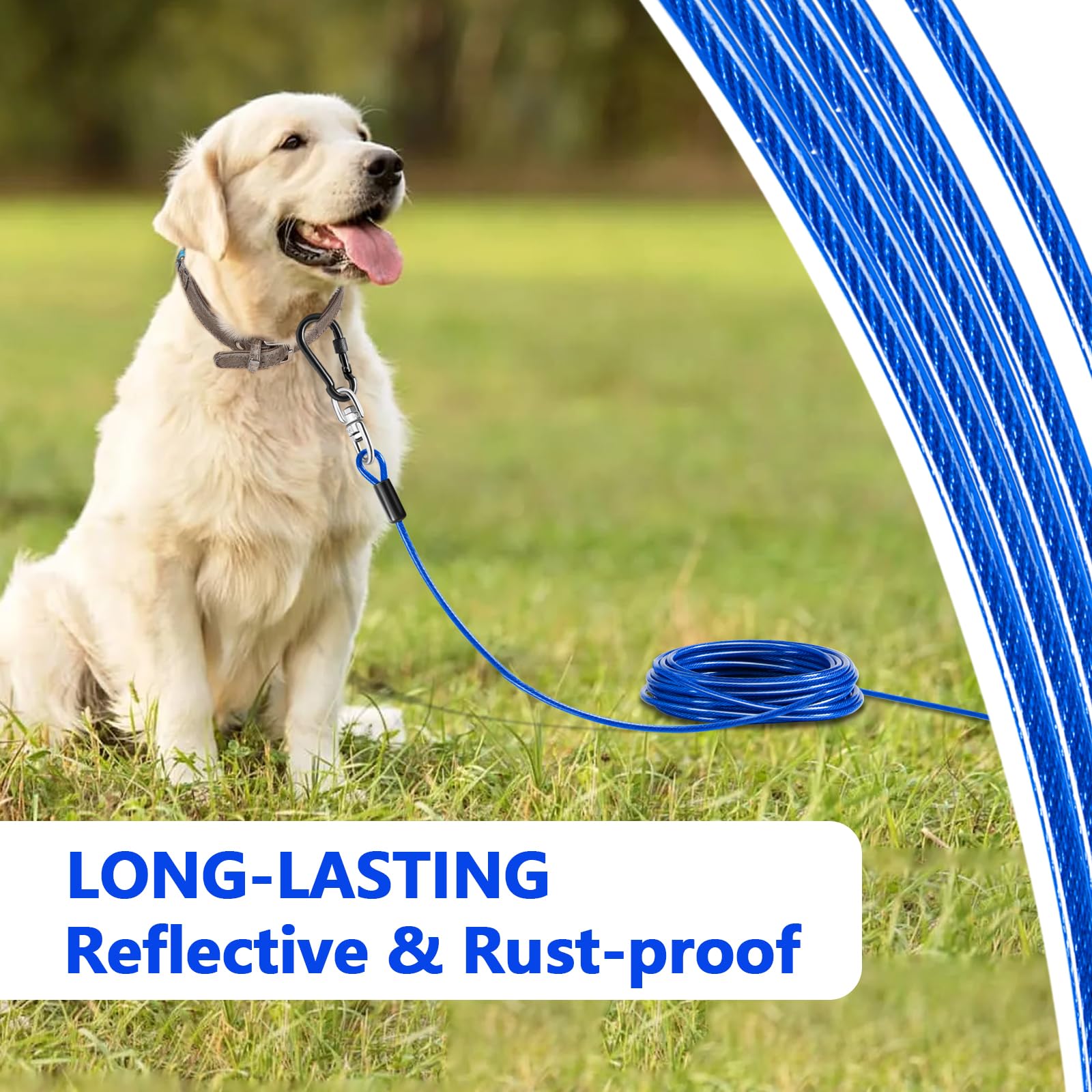 Cable reflectivo para perros CAWHULF, mayor visibilidad y seguridad en exteriores