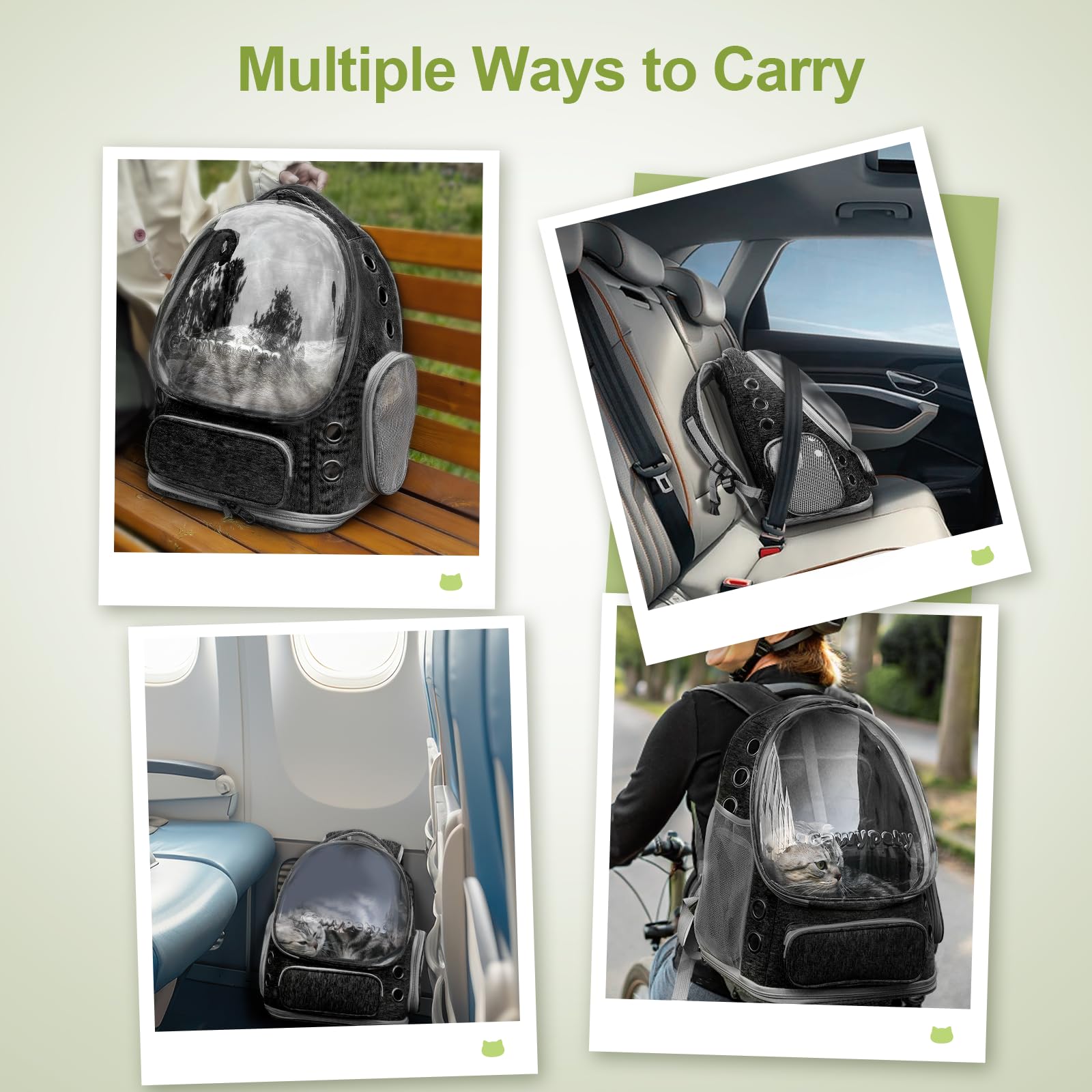 Cawypety Mochila Expandible ideal para caminatas y viajes con mascotas pequeñas